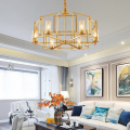 Luxury modern ceiling lamp iron crystal chandeliers pendant lights for indoor